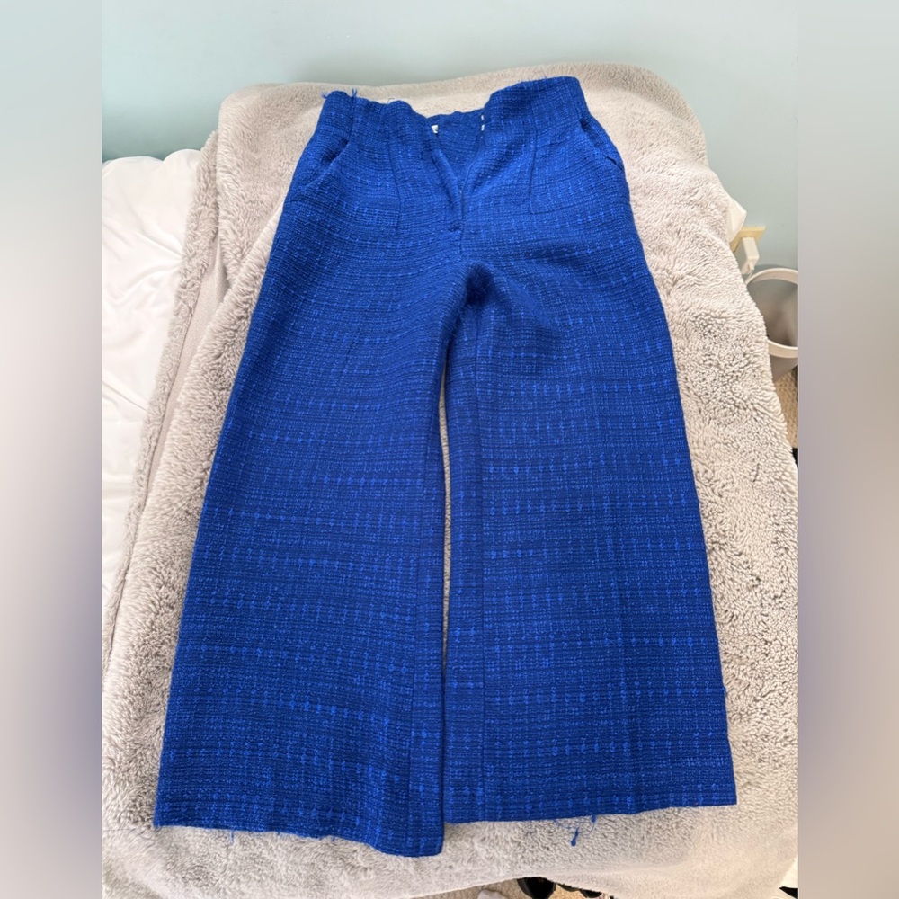 Zara blue twill pants